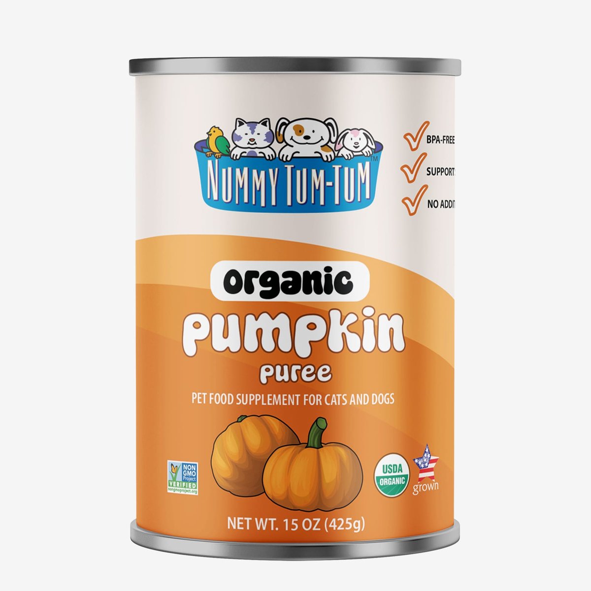 Nummy Tum-Tum organic pumpkin puree can